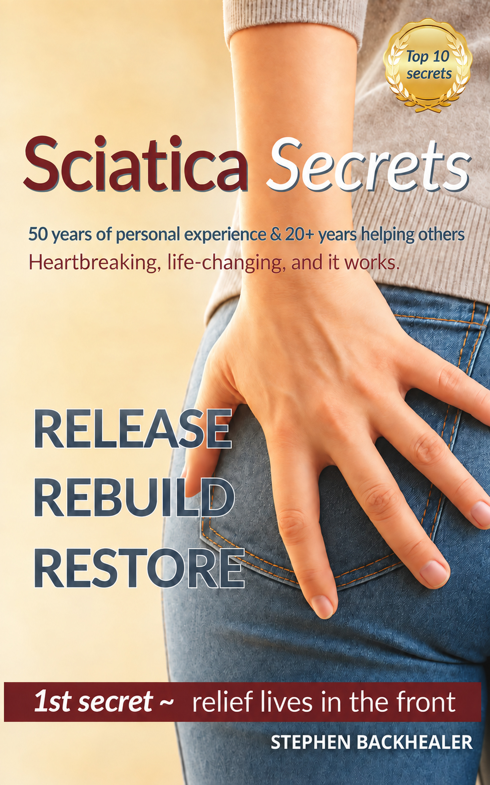 Portada de Sciatica Secrets en inglés